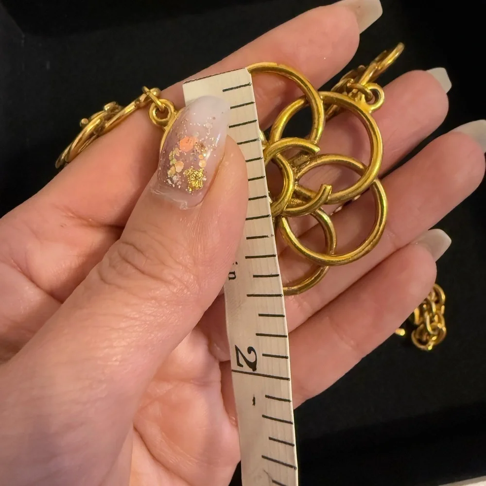 Vintage Chanel Gold CC Flower Collar Necklace